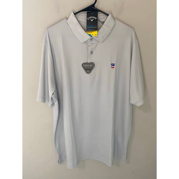 New Callaway Men's Cooling Opti-Dry Swing Tech Golf Polo, Gray Size XXL - Picture 1 of 3